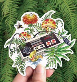 Nature Nostalgia - Vinyl Sticker - Mushroom Gamer Nintendo