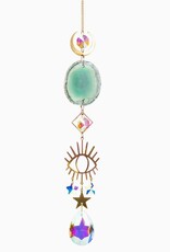 Evil Eye/Agate Crystal Suncatcher