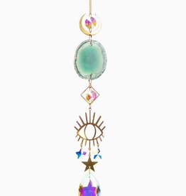 Evil Eye/Agate Crystal Suncatcher