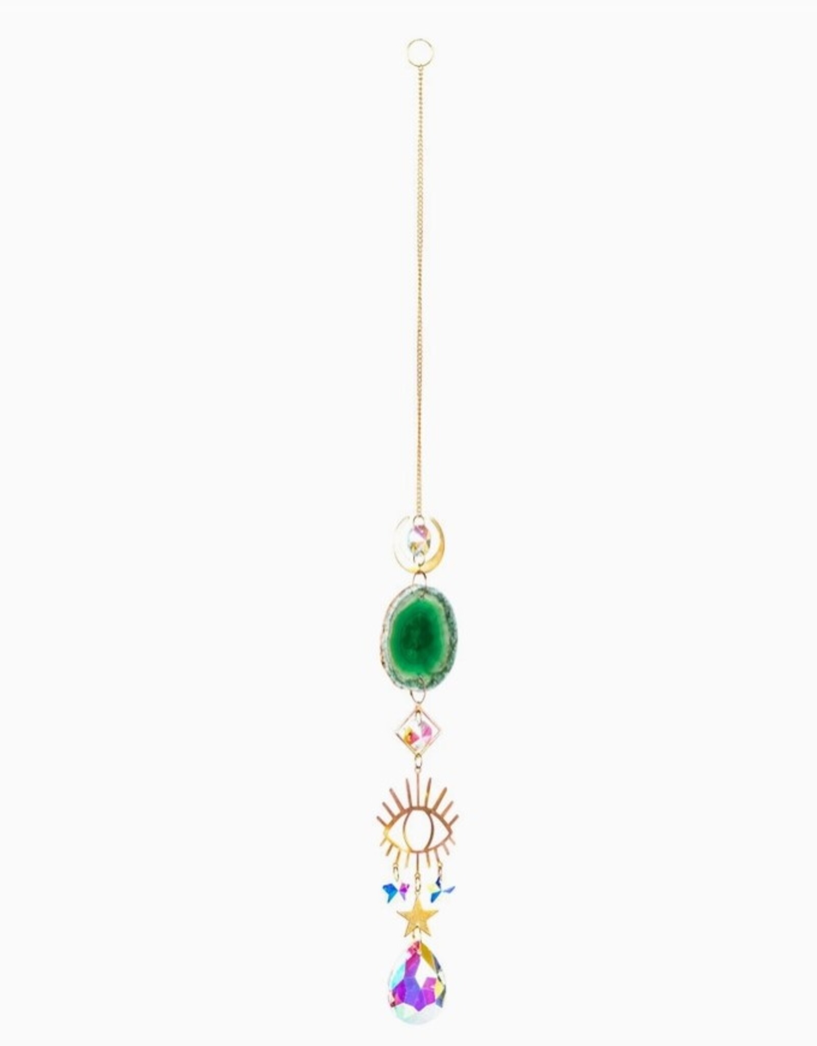 Evil Eye/Agate Crystal Suncatcher
