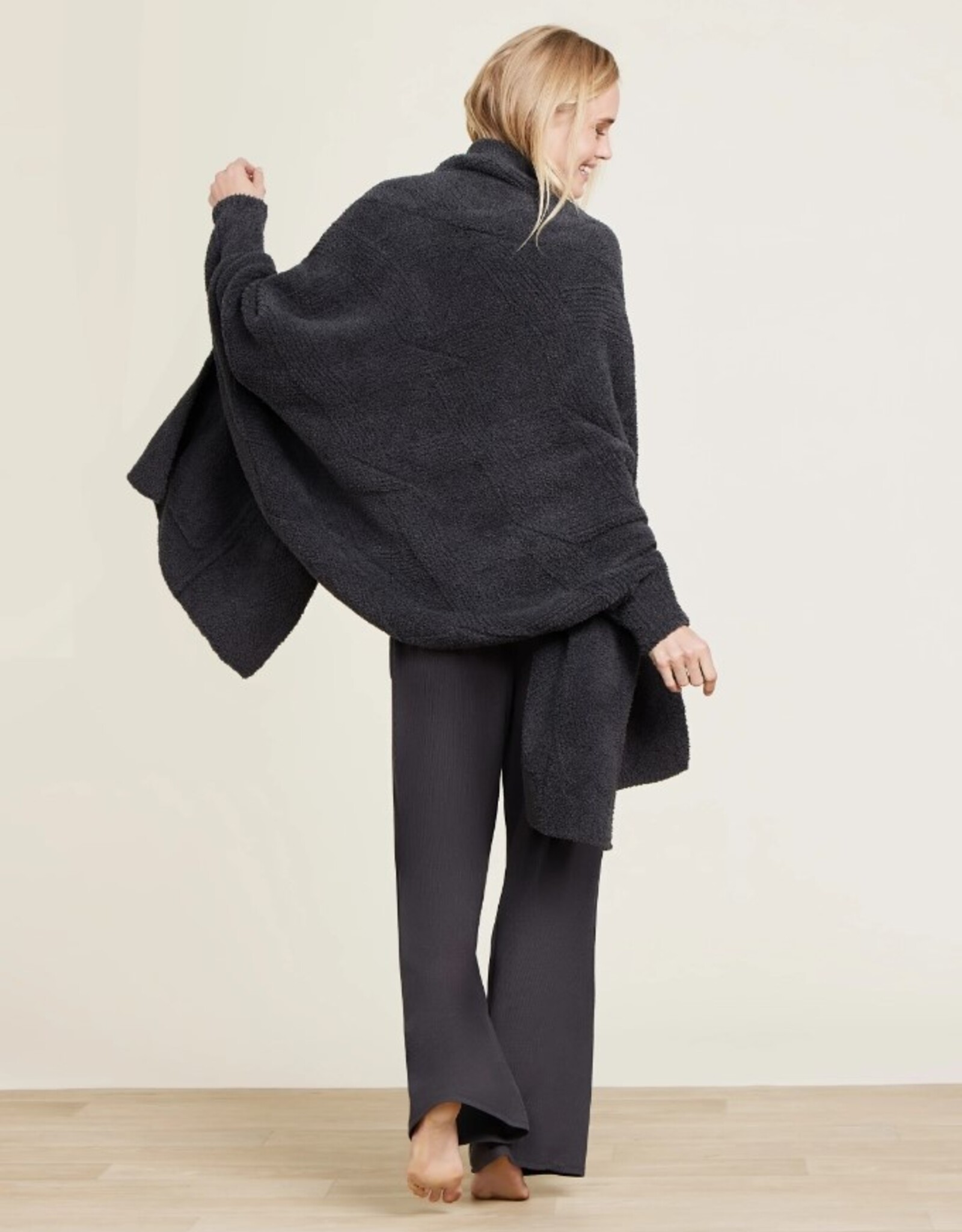 CozyChic® Fisherman Cable Throw- Cream