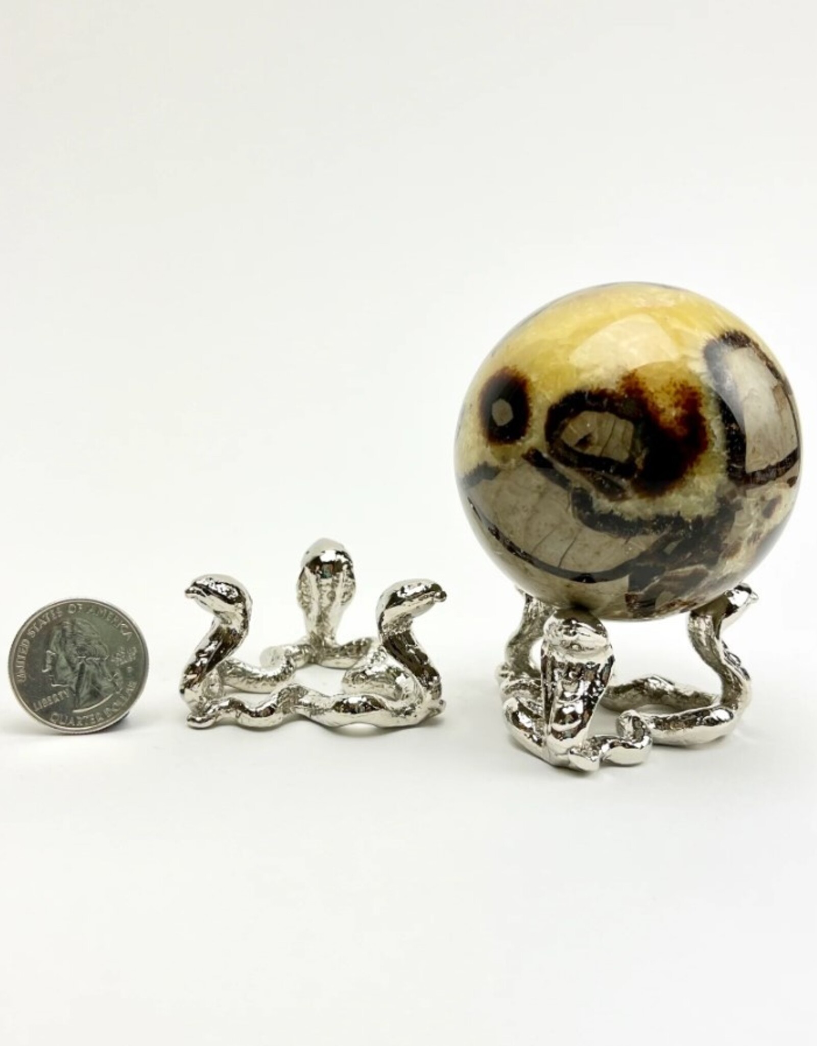 Metal Sphere Stand | Triple Snake