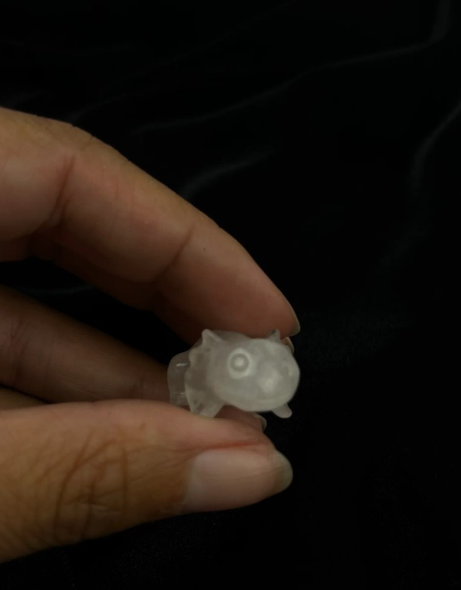 Carved Axolotl | Rose Quartz | 35-40mm