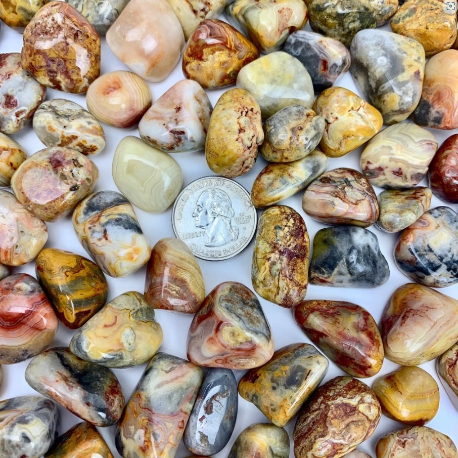 Crazy Lace Agate Tumbled XL - Becca