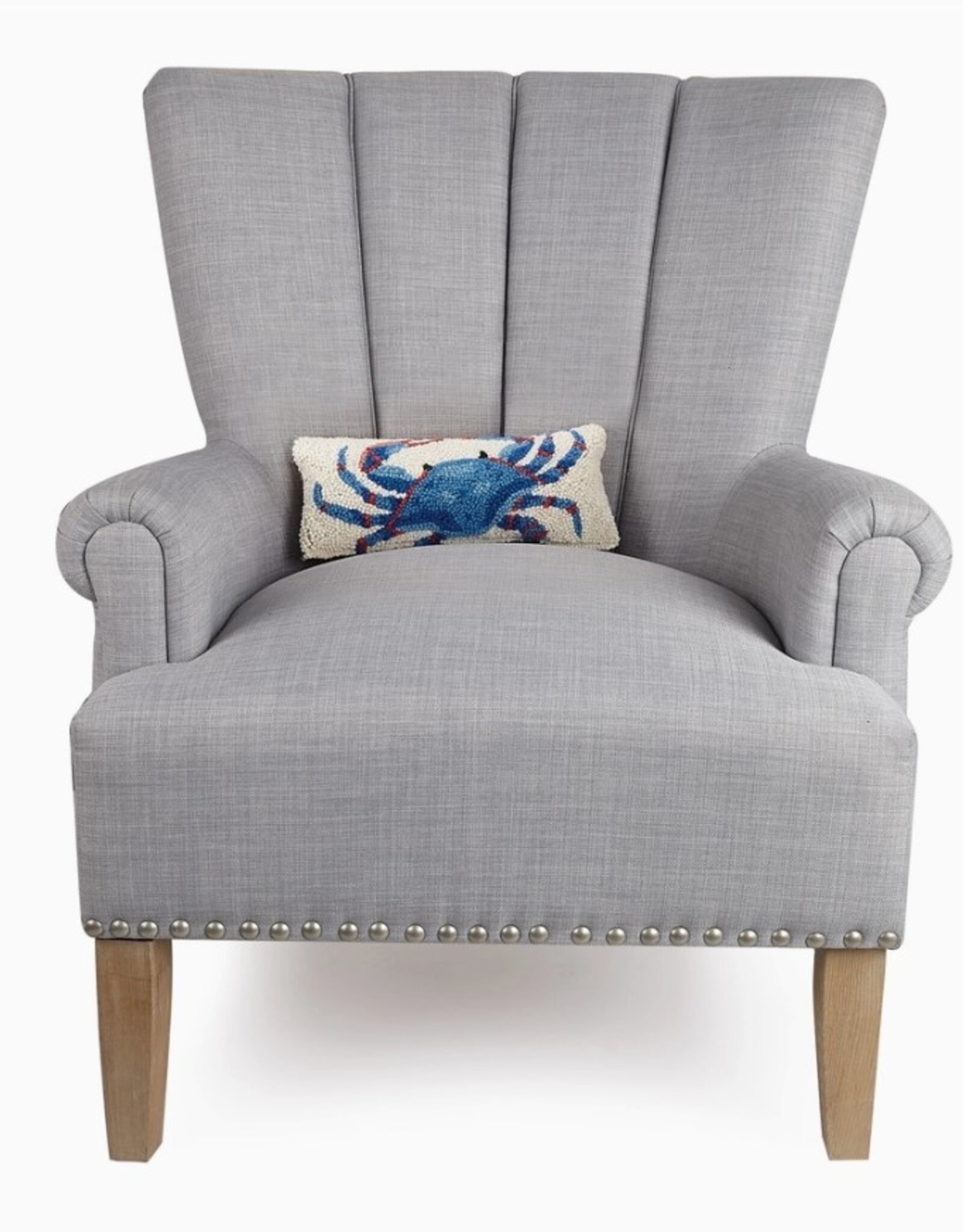Blue Crab Hook Pillow - 12 x 5 x 1.6 in