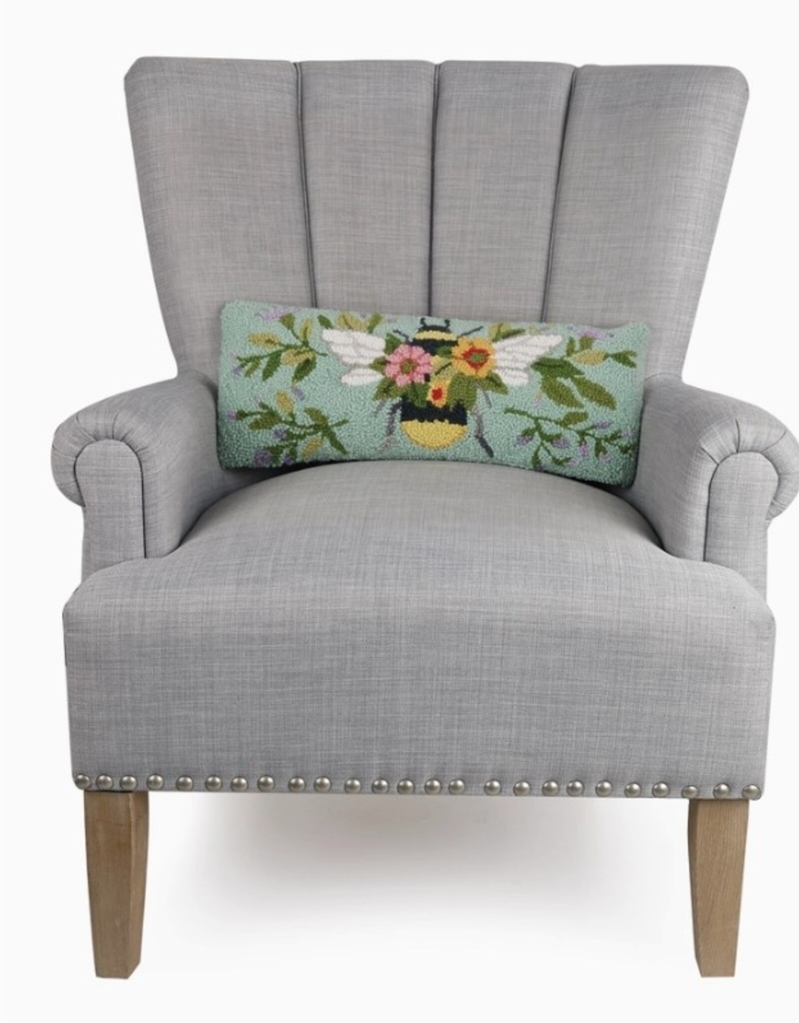Floral Bee Rectangle W/Hive Hook Pillow