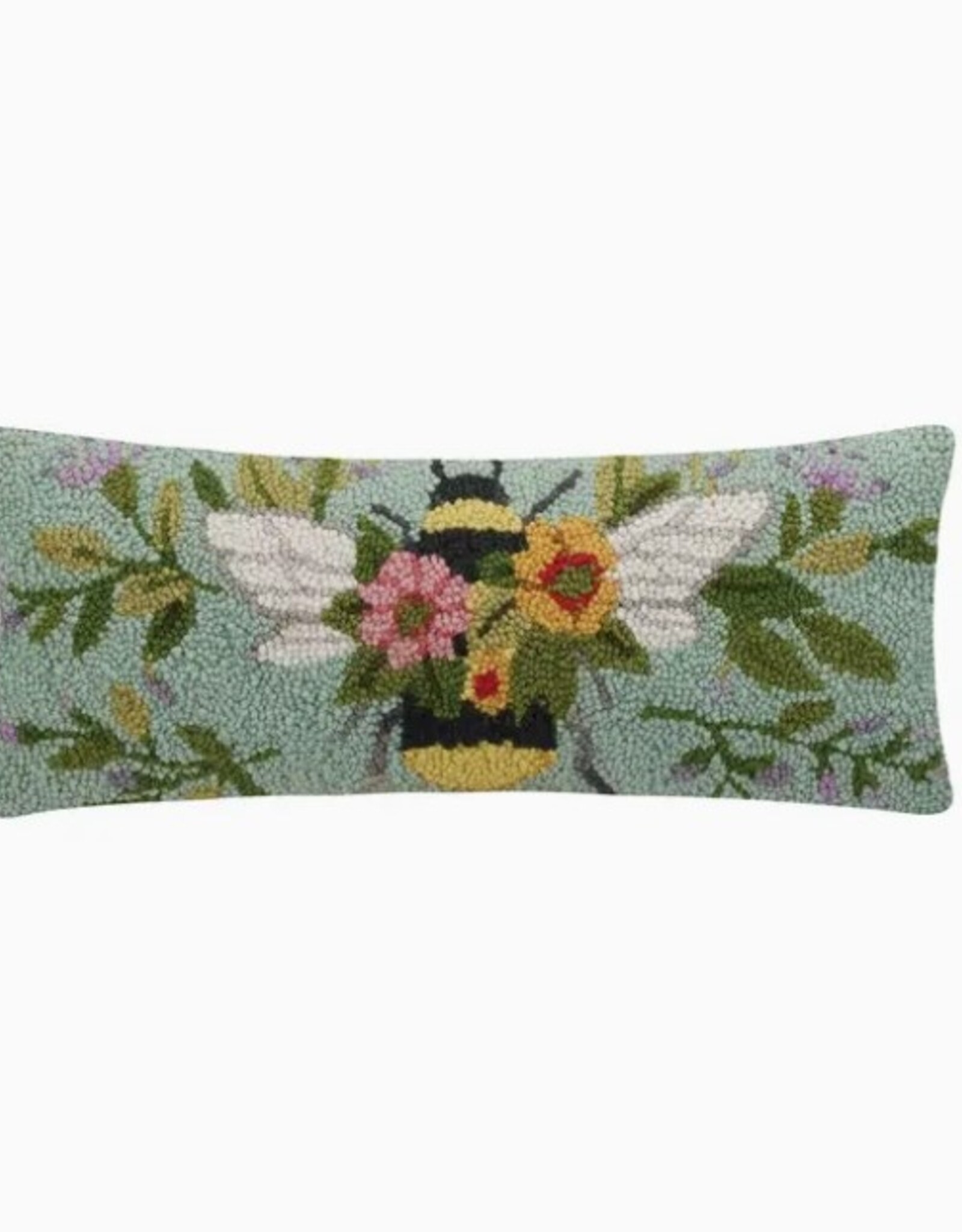 Floral Bee Rectangle W/Hive Hook Pillow