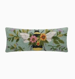 Floral Bee Rectangle W/Hive Hook Pillow