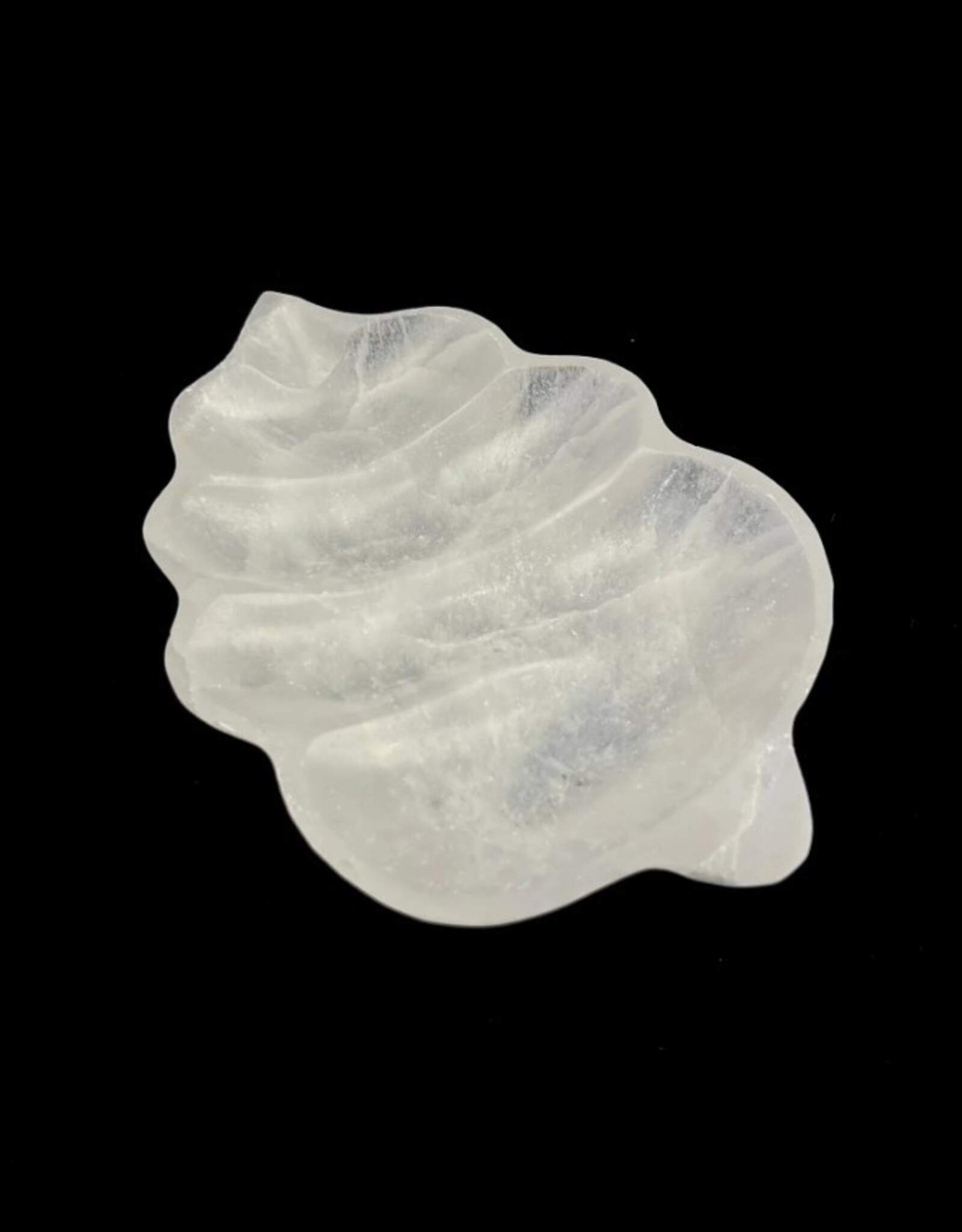 Selenite | Leaf Charging Bowl | Morocco