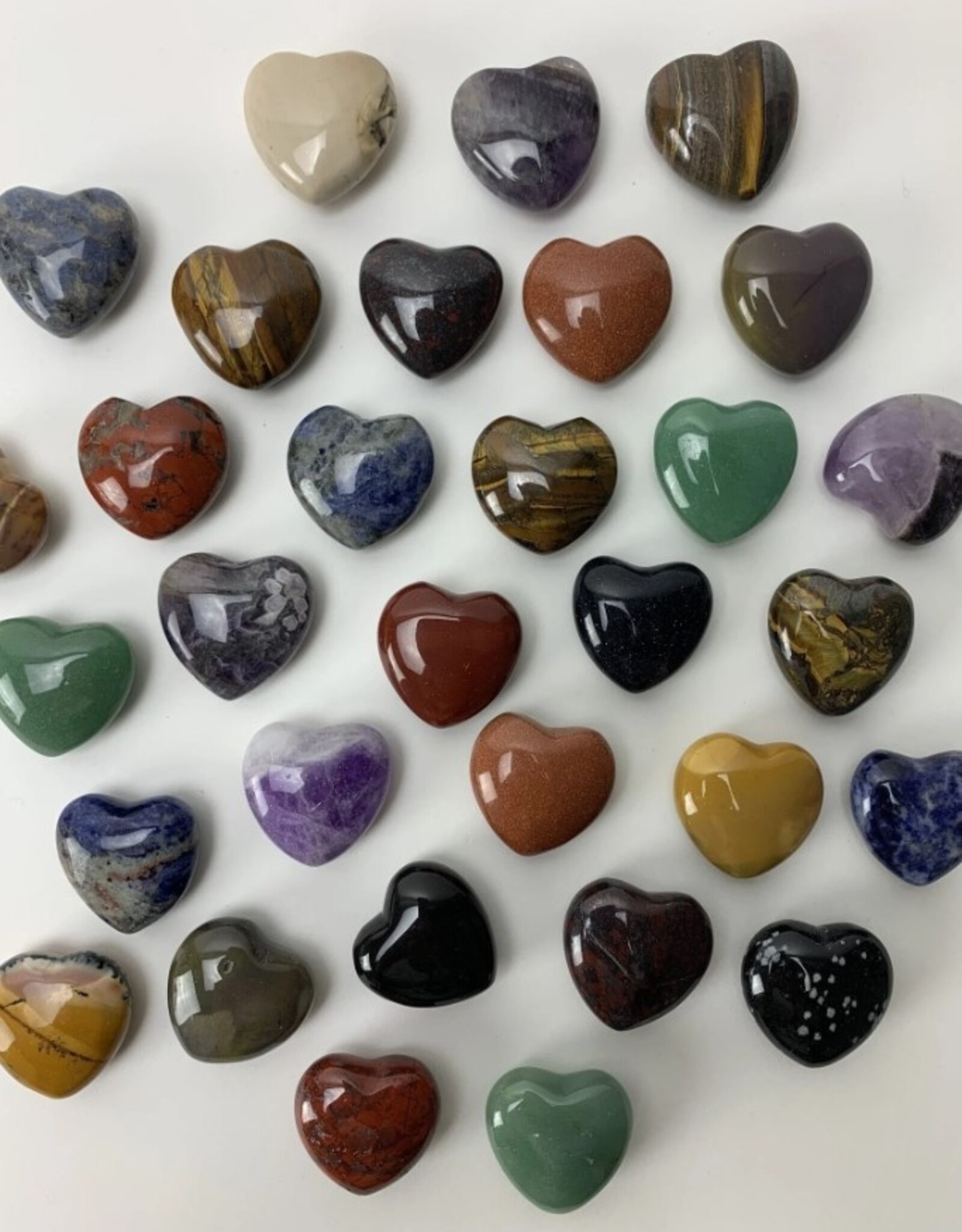 Assorted Chakra Heart Gemstones