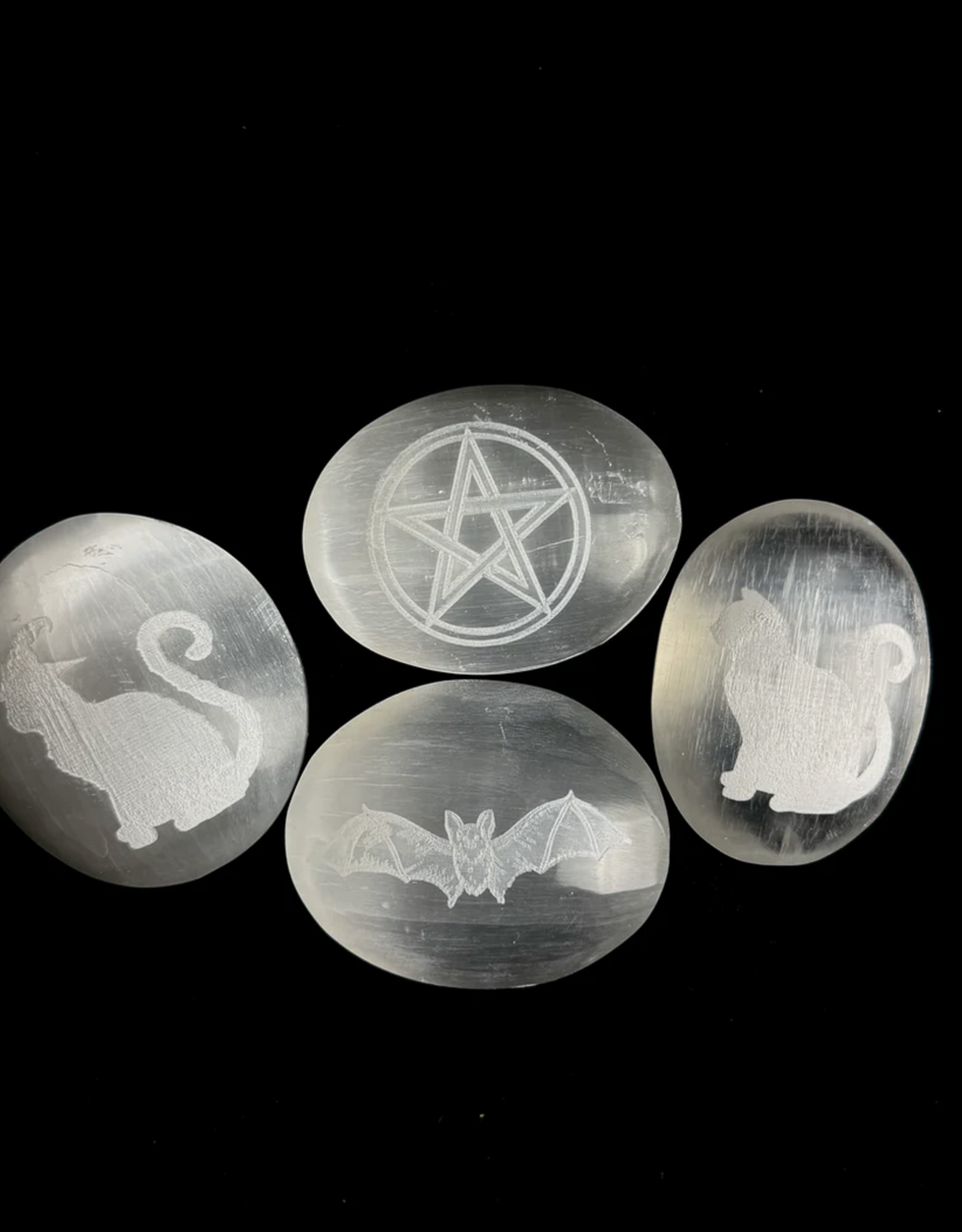 Halloween Selenite Palmstones |