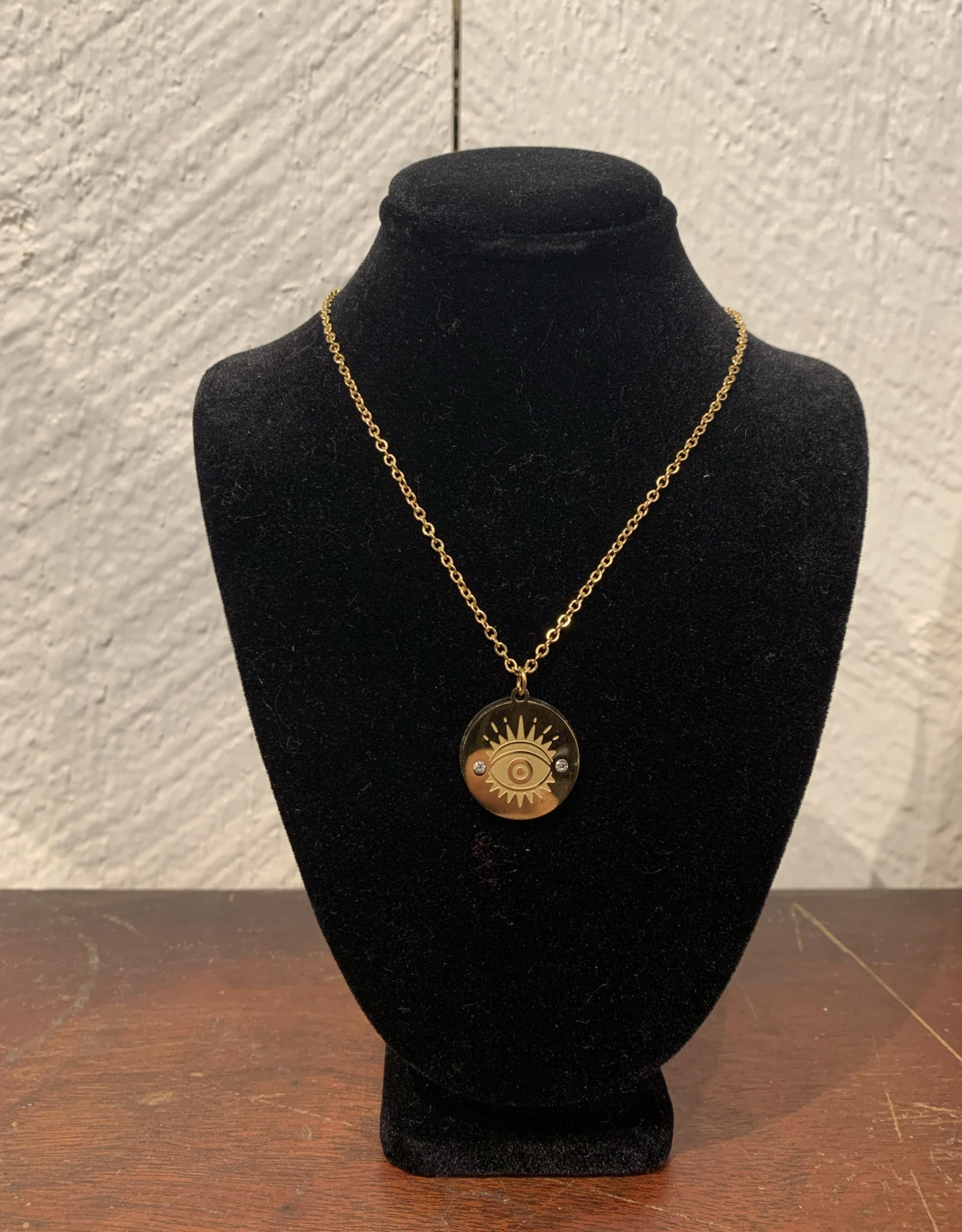 *Evil Eye Coin Necklace