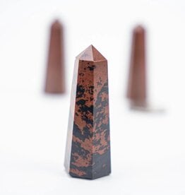 Agates Ocean Tapered Obelisk | Mahogany Obsidian | Standing Point