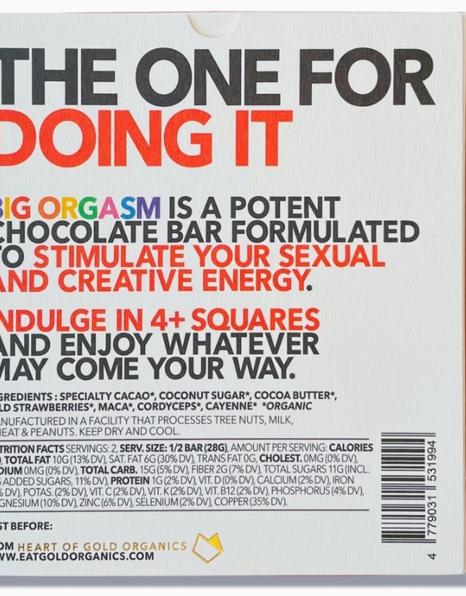 Big Orgasm, A Potent, Functional & Delicious Chocolate Bar