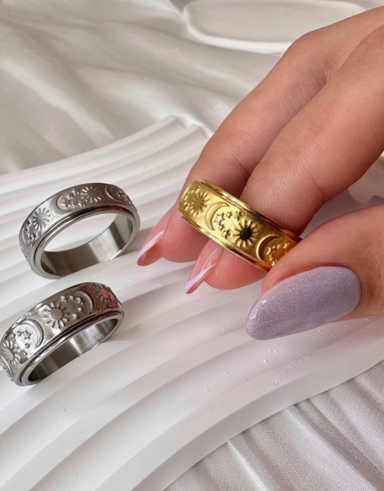 Celestial Fidget Spinning Ring | Gold | 10
