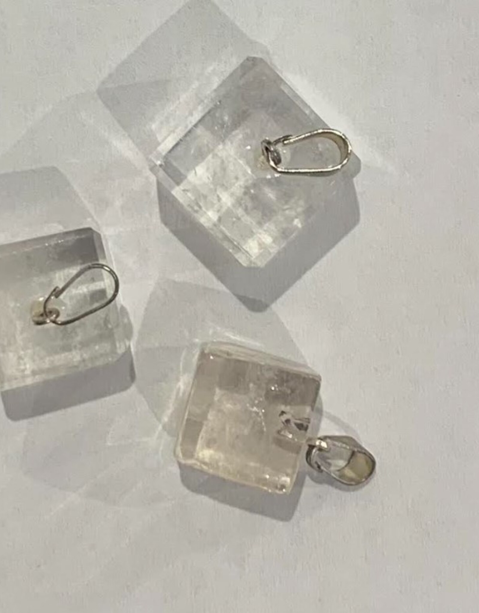 Clear Quartz Cube Pendant