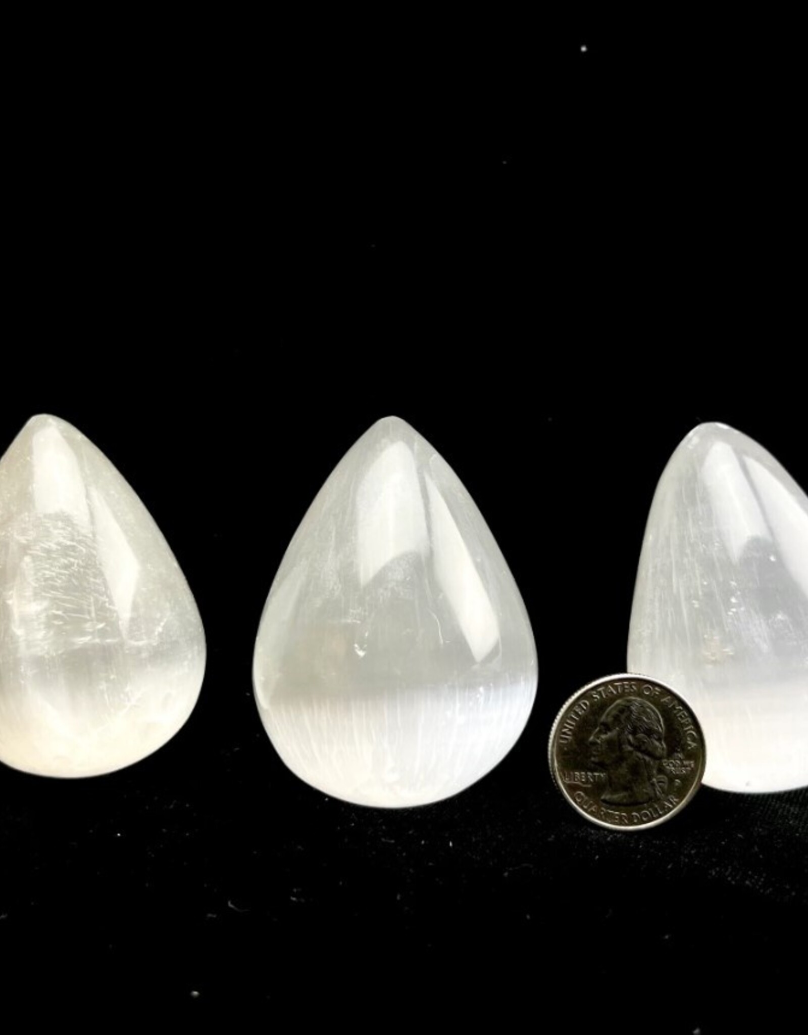 Selenite Moon Drops (eggs) | 60mm