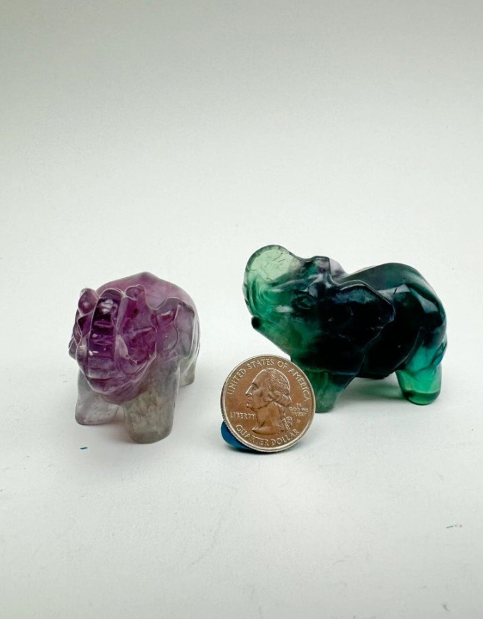 Fluorite Carved Elephant | 60mm