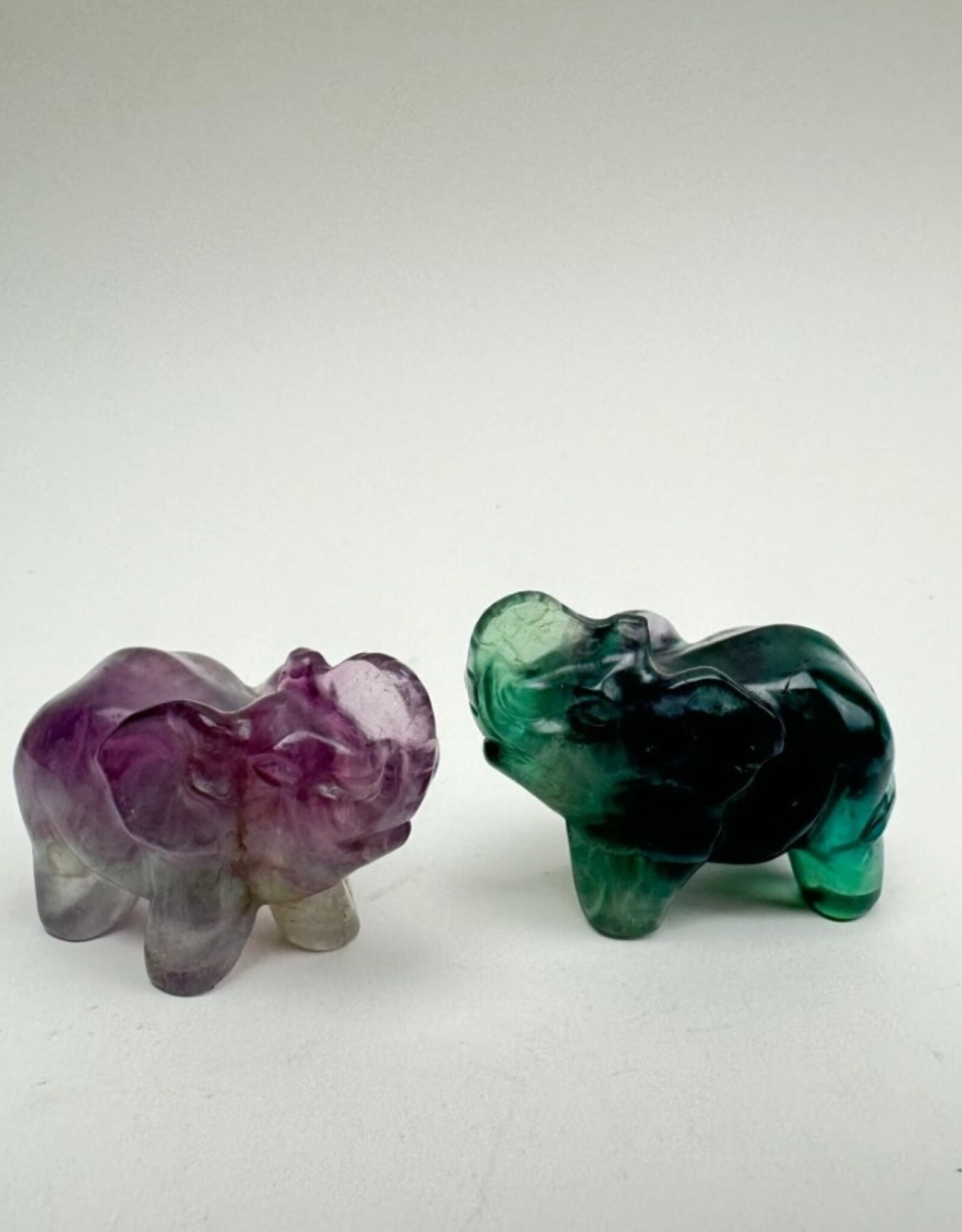 Fluorite Carved Elephant | 60mm
