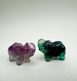 Fluorite Carved Elephant | 60mm