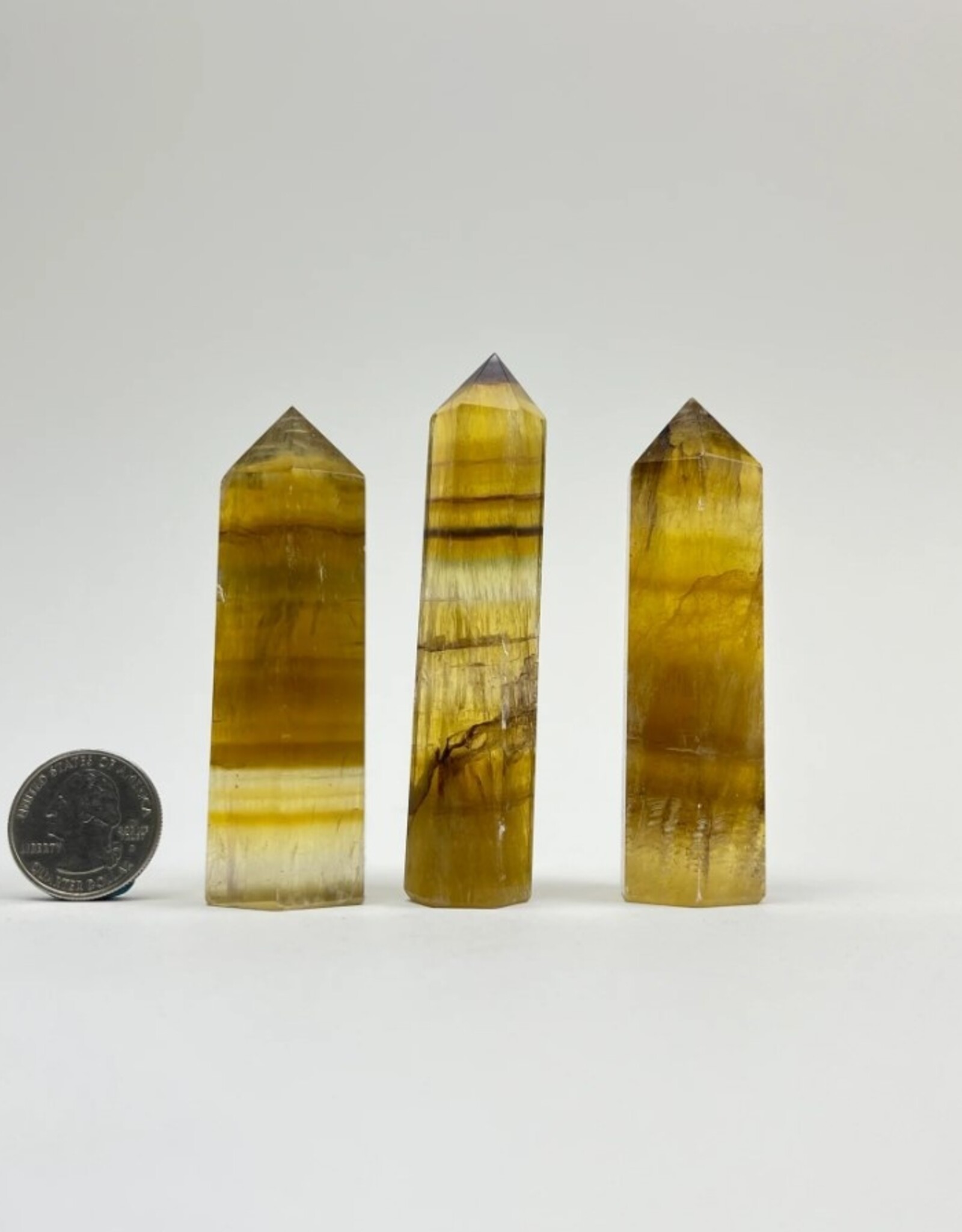Yellow Fluorite | Polished Points | 80-90mm