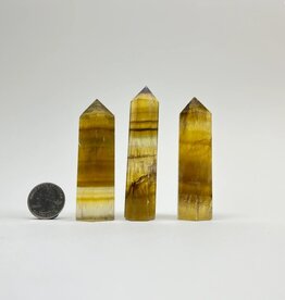 Yellow Fluorite | Polished Points | 80-90mm