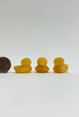 Orange Calcite | Carved Rubber Duckies | 30mm