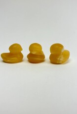 Orange Calcite | Carved Rubber Duckies | 30mm
