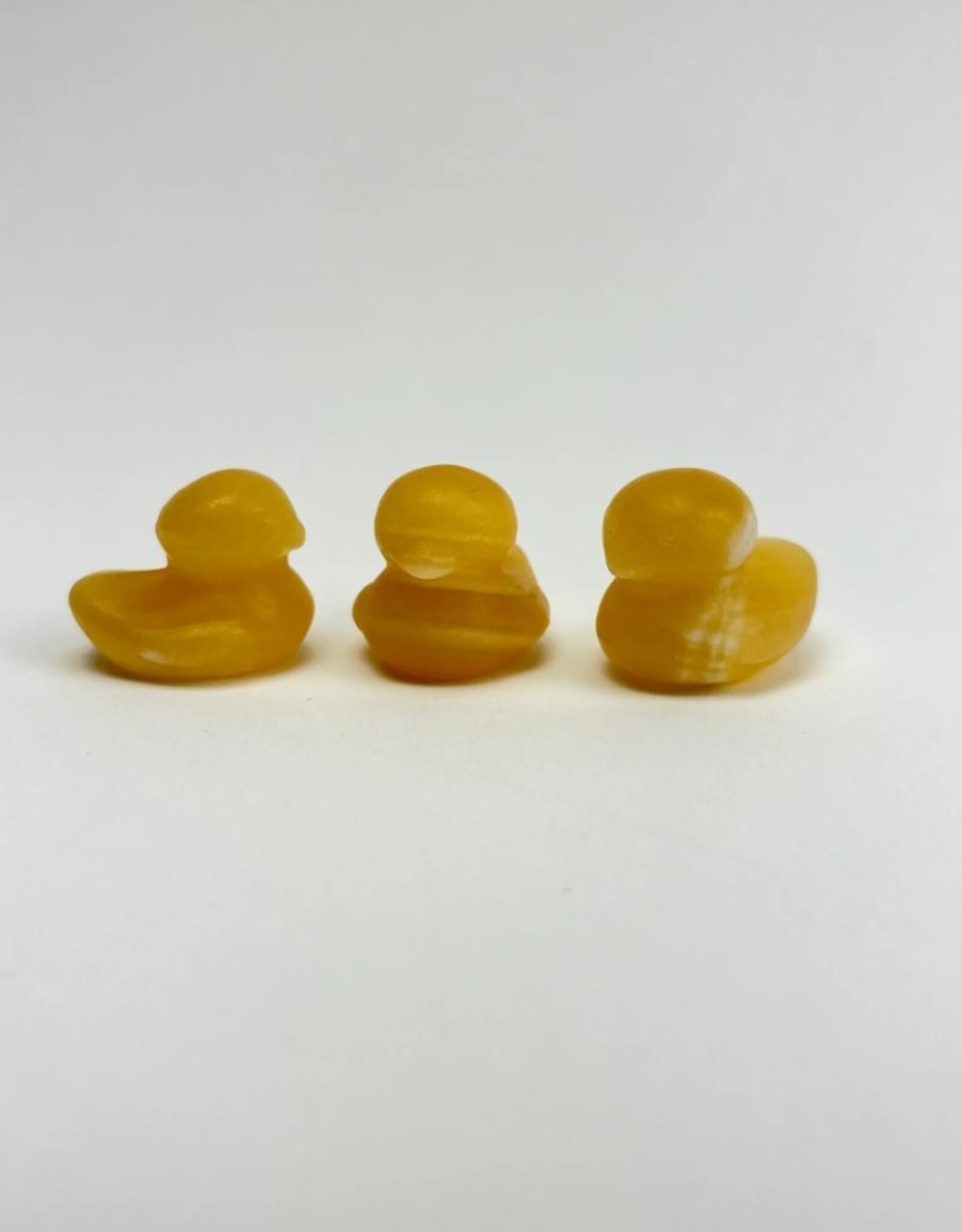 Orange Calcite | Carved Rubber Duckies | 30mm