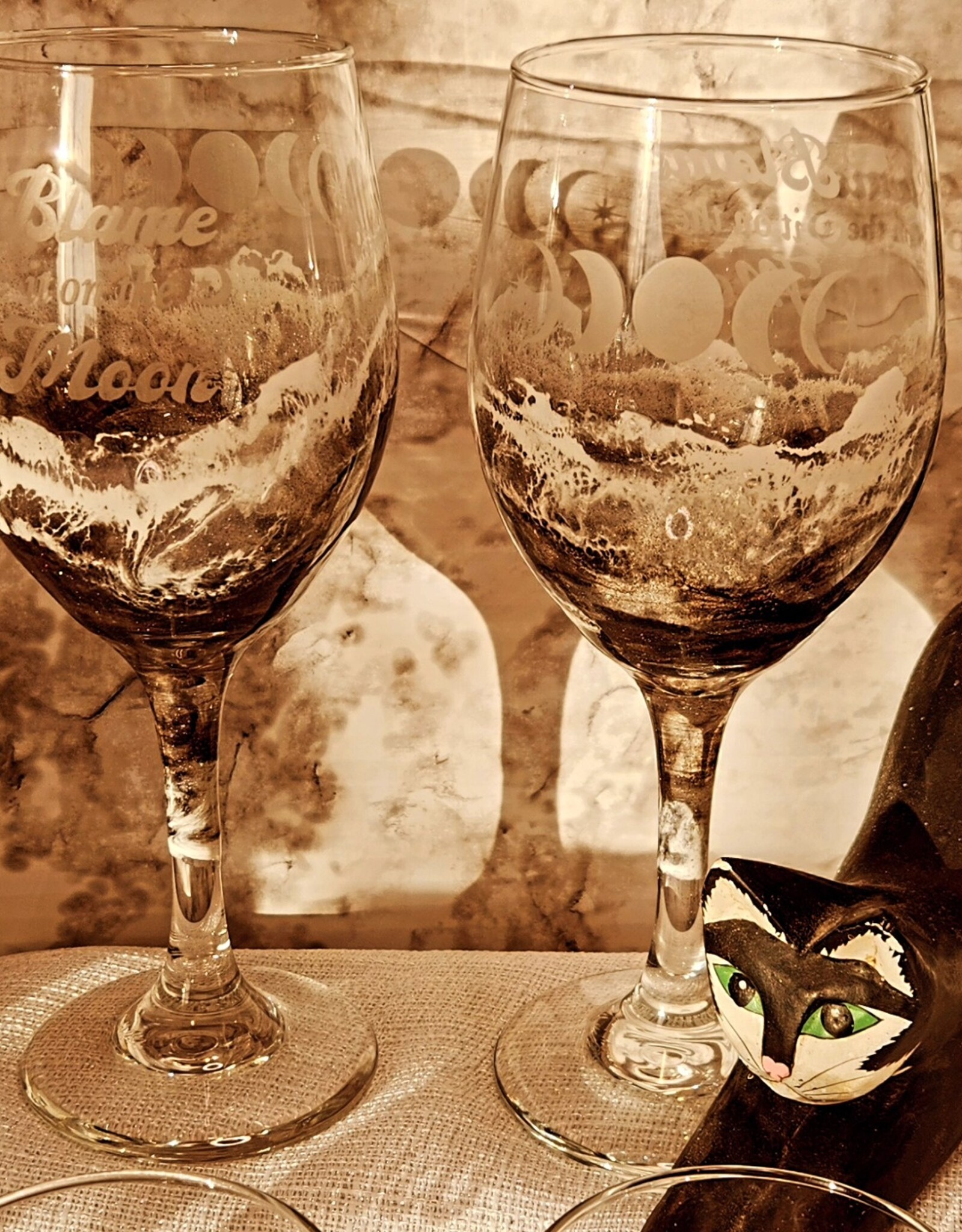 Wine Glass | Stemmed | Blame It on the Moon