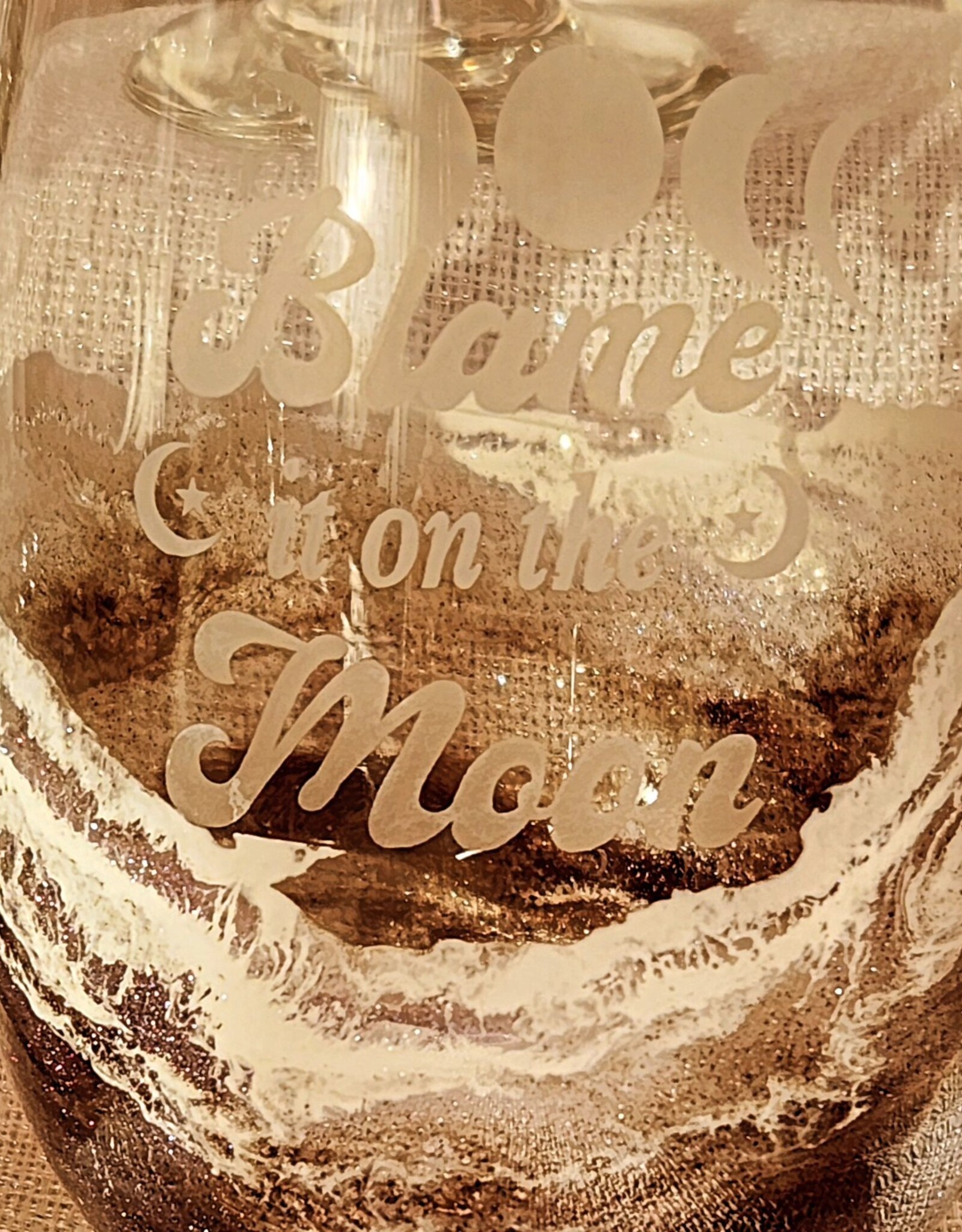 Wine Glass | Stemless | Blame It on the Moon