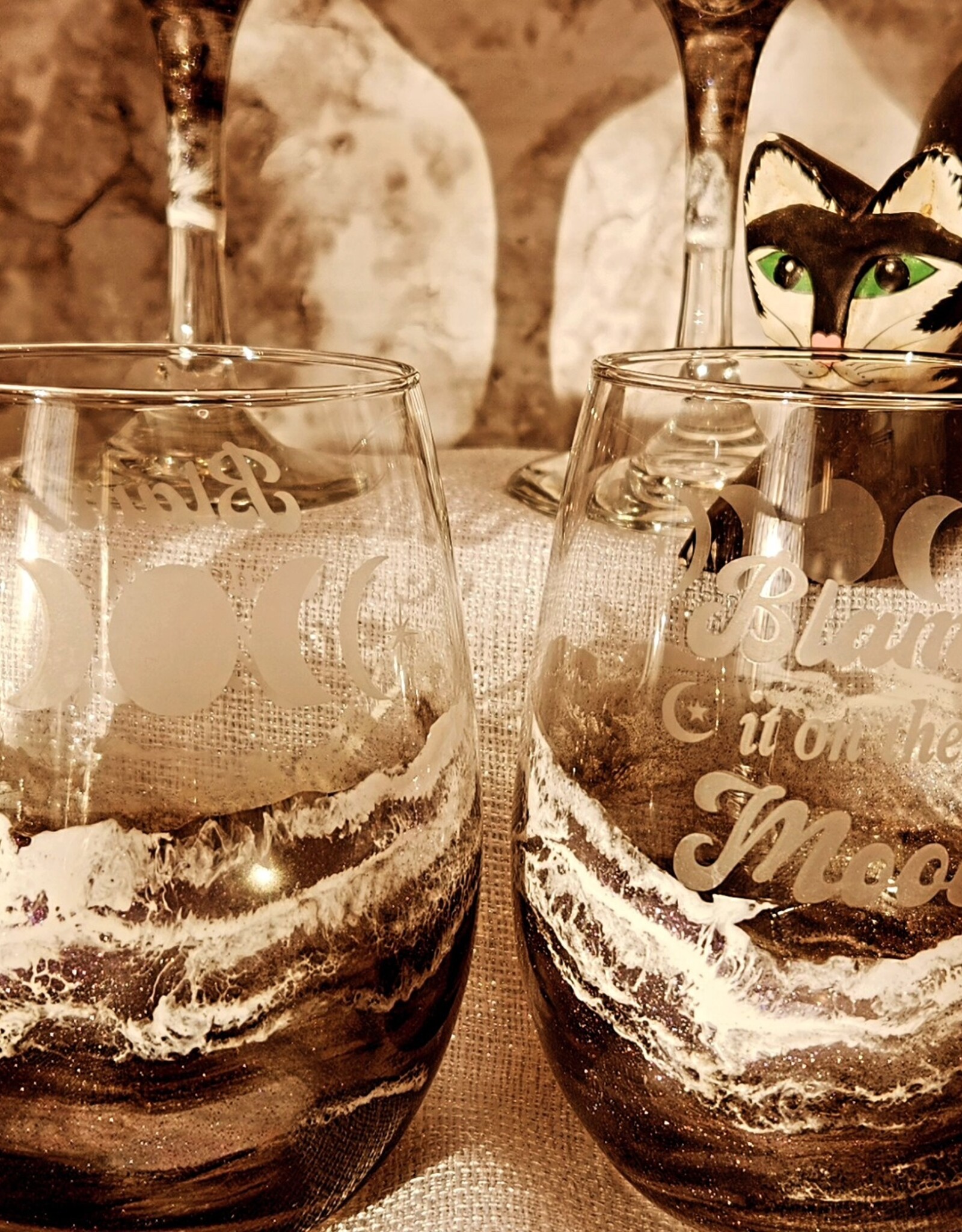 Wine Glass | Stemless | Blame It on the Moon