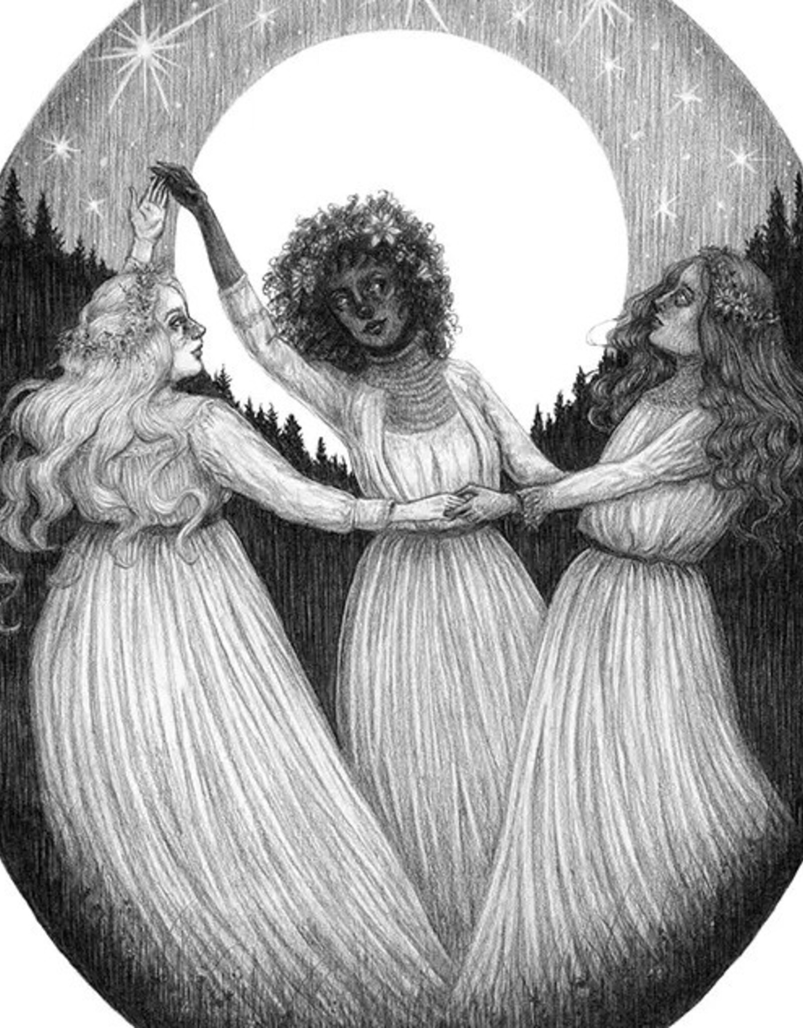 Sisters of the Moon Fine Art Print - Coven of Witches 8x10