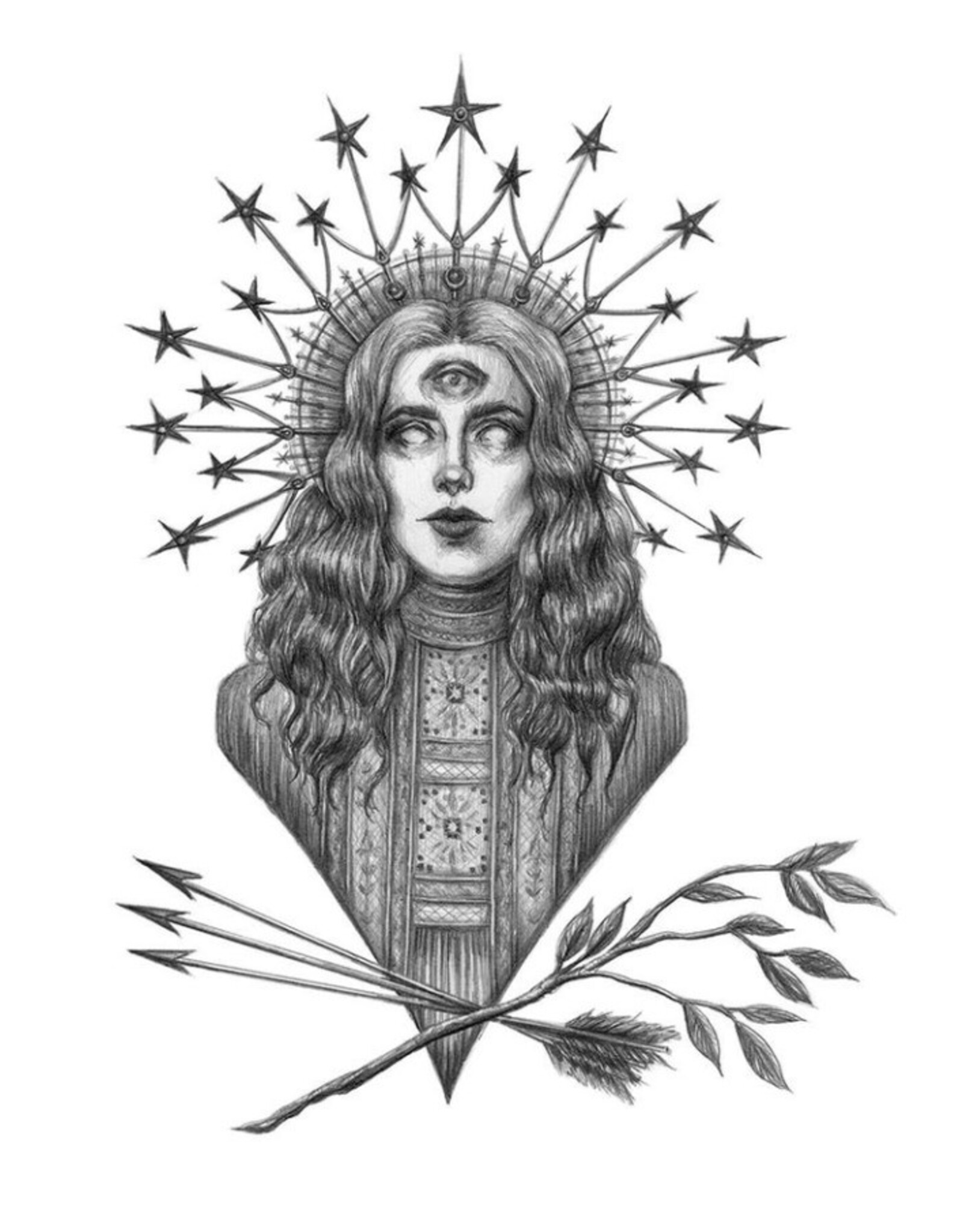 The Oracle Fine Art Print - Gothic Illustration 8x10