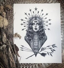 The Oracle Fine Art Print - Gothic Illustration 8x10