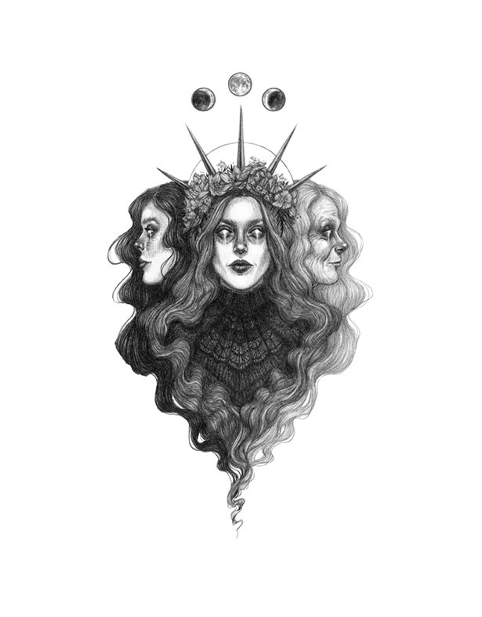 The Triple Goddess Fine Art Print - Maiden, Mother, Crone 8x10