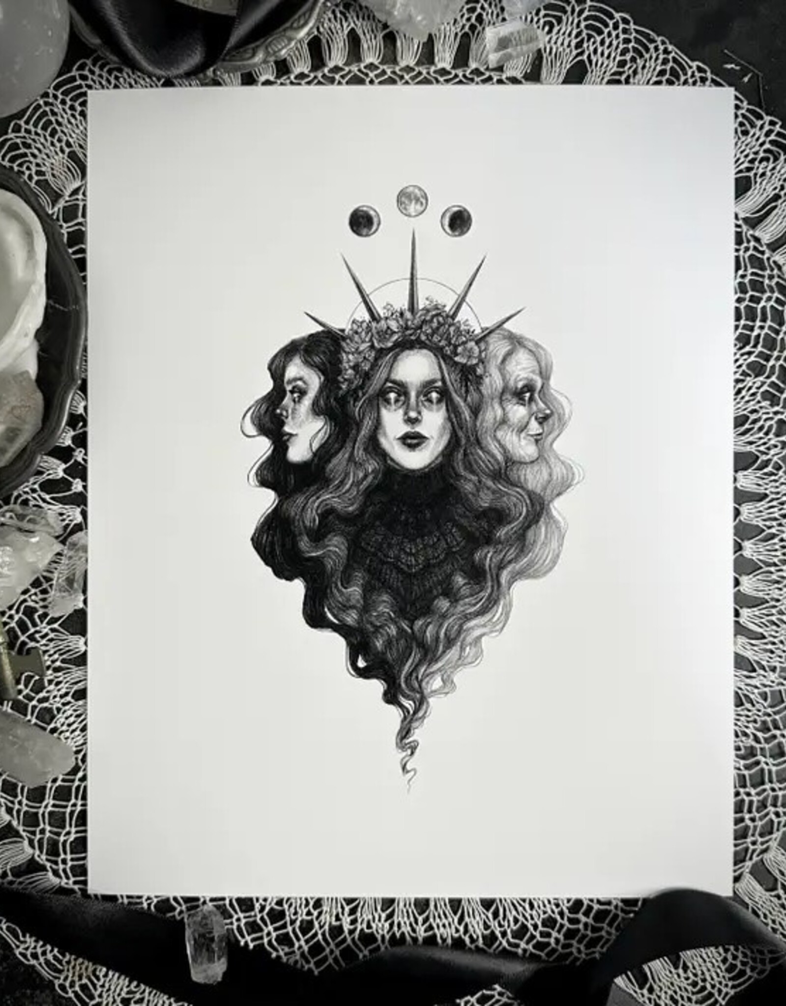The Triple Goddess Fine Art Print - Maiden, Mother, Crone 8x10