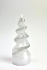 Selenite "Unicorn Horn" STanding Spiral Twist 3-4" | Morocco