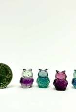 Fluorite | Mini Owl Carving | 15-20mm Fluorite | Mini Owl Carving | 15-20mm