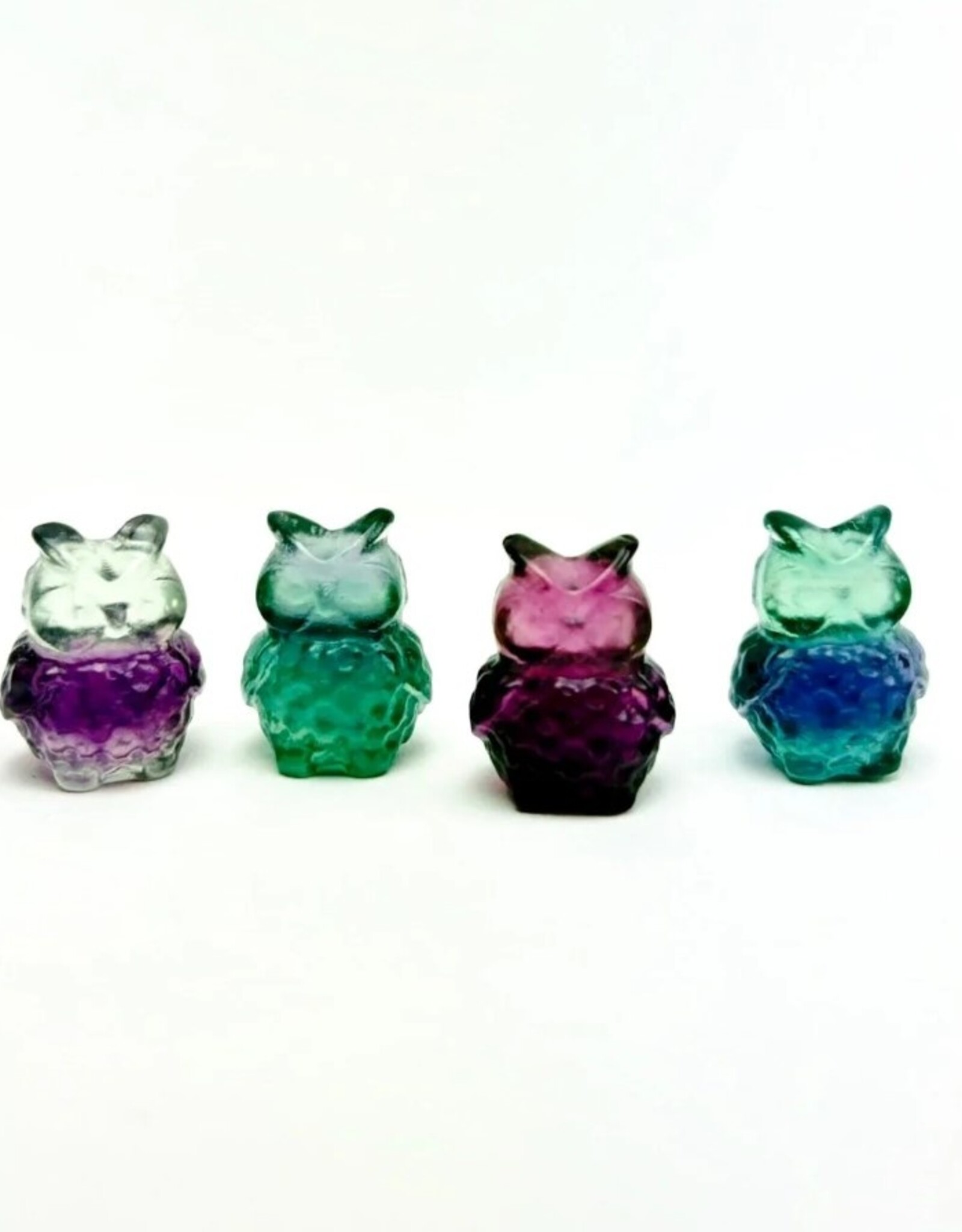 Fluorite | Mini Owl Carving | 15-20mm