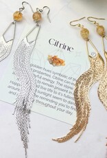 Gemstone Tassel Earrings |