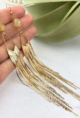 Gemstone Tassel Earrings |
