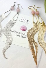 Gemstone Tassel Earrings |