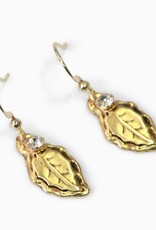 *Forest Leaf Charm Earrings | Gold