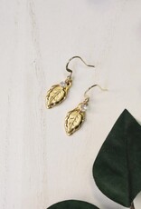 *Forest Leaf Charm Earrings | Gold