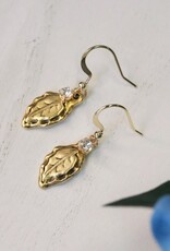 *Forest Leaf Charm Earrings | Gold