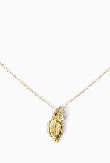 *Forest Leaf Charm Necklace | Gold