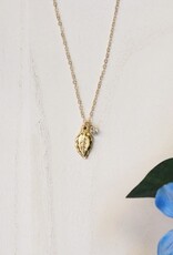 *Forest Leaf Charm Necklace | Gold