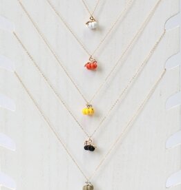 *Dainty Pumpkin Charm Necklace | Gold