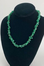 Gemstone Chip Choker 18" w/ Lobster Clasp | Green Aventurine | India